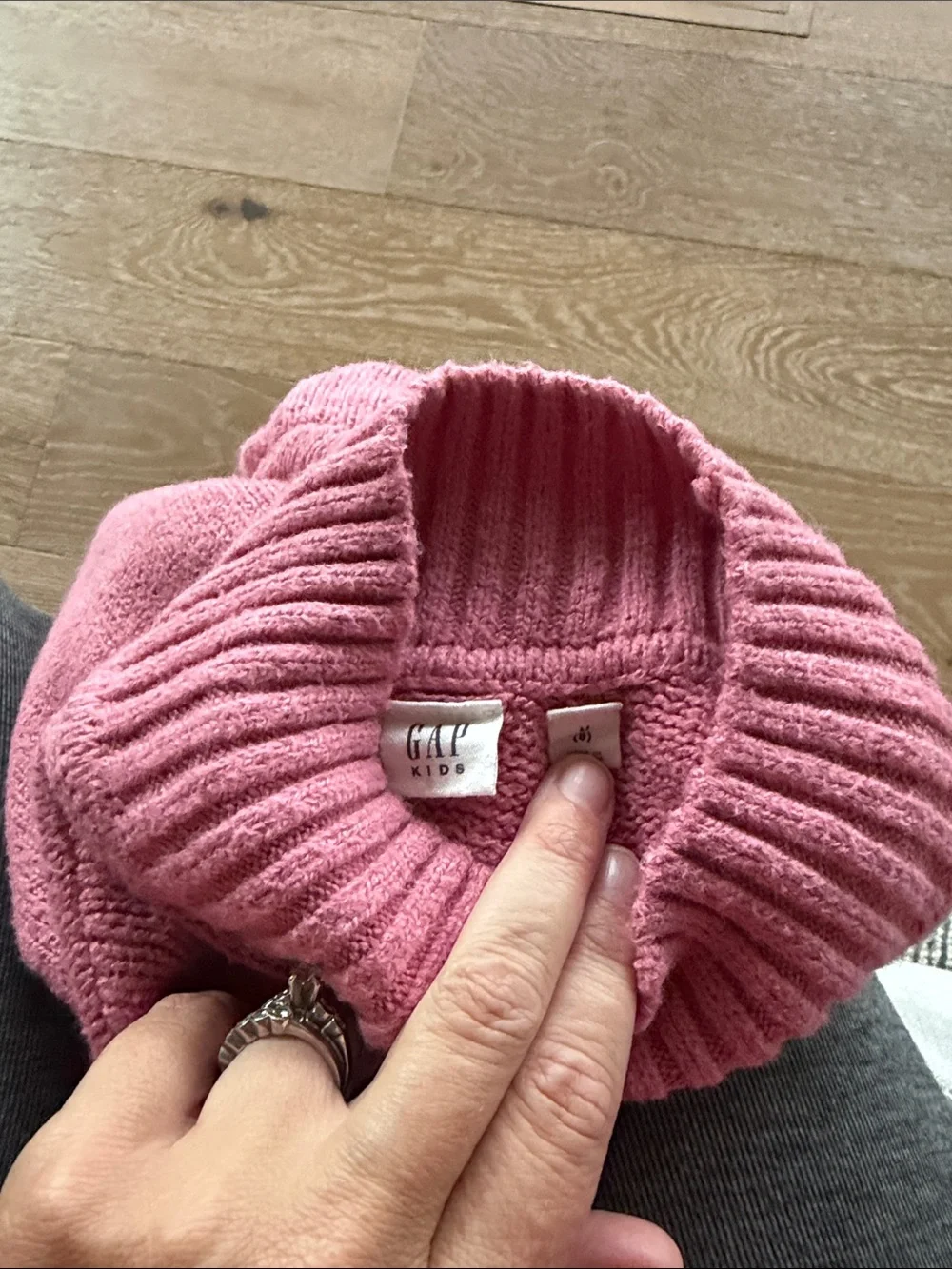 GAP Rose Pink Mock Neck Kids Sweater